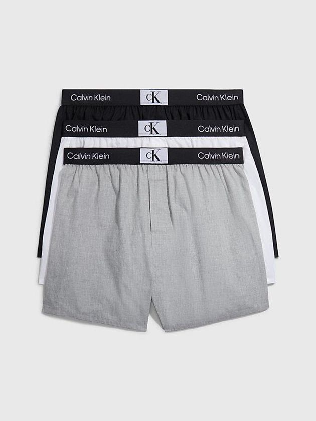 Calvin Klein USA 3 Pack Slim Fit Boxers - Ck96 Mens Briefs Grey 0649213-NI